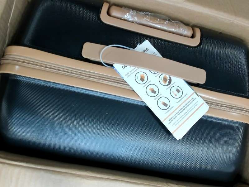 Condition photo showing New/Like New for luggage sets 5 piece,hard case suitcase set with spinner wheels,hardshell lightweight travel luggage with tsa lock (black,20/24/28 inch)