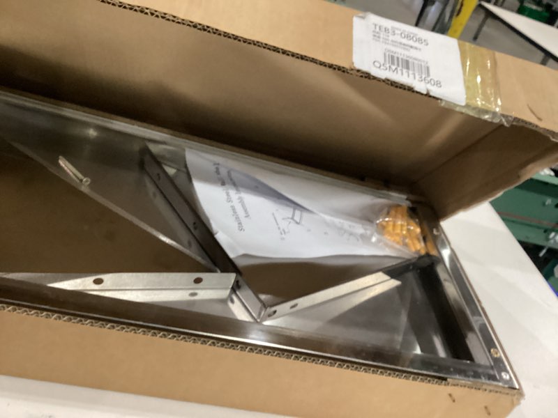 Condition photo showing Good Condition for 2 pack stainless steel shelf 12"x24" 260lb, commercial wall mounted metal shelving for home kitchen, restaurant 2 piece set 12"x24"
