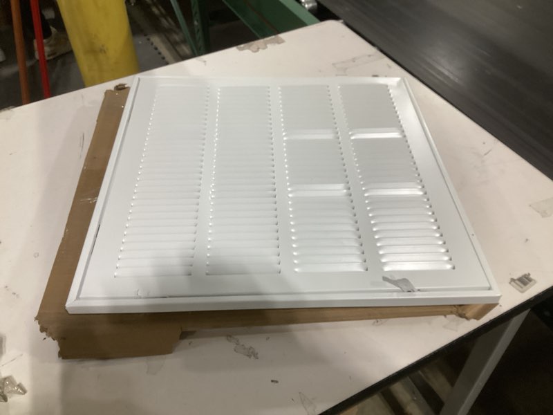 EZ-FLO 16 x 16 Inch (Duct Opening) Return Air Vent Cover for Wall or Ceiling, Solid Steel Return Air Filter Grille, HVAC Vent Cover, White, 61654 16 in. x 16 in.