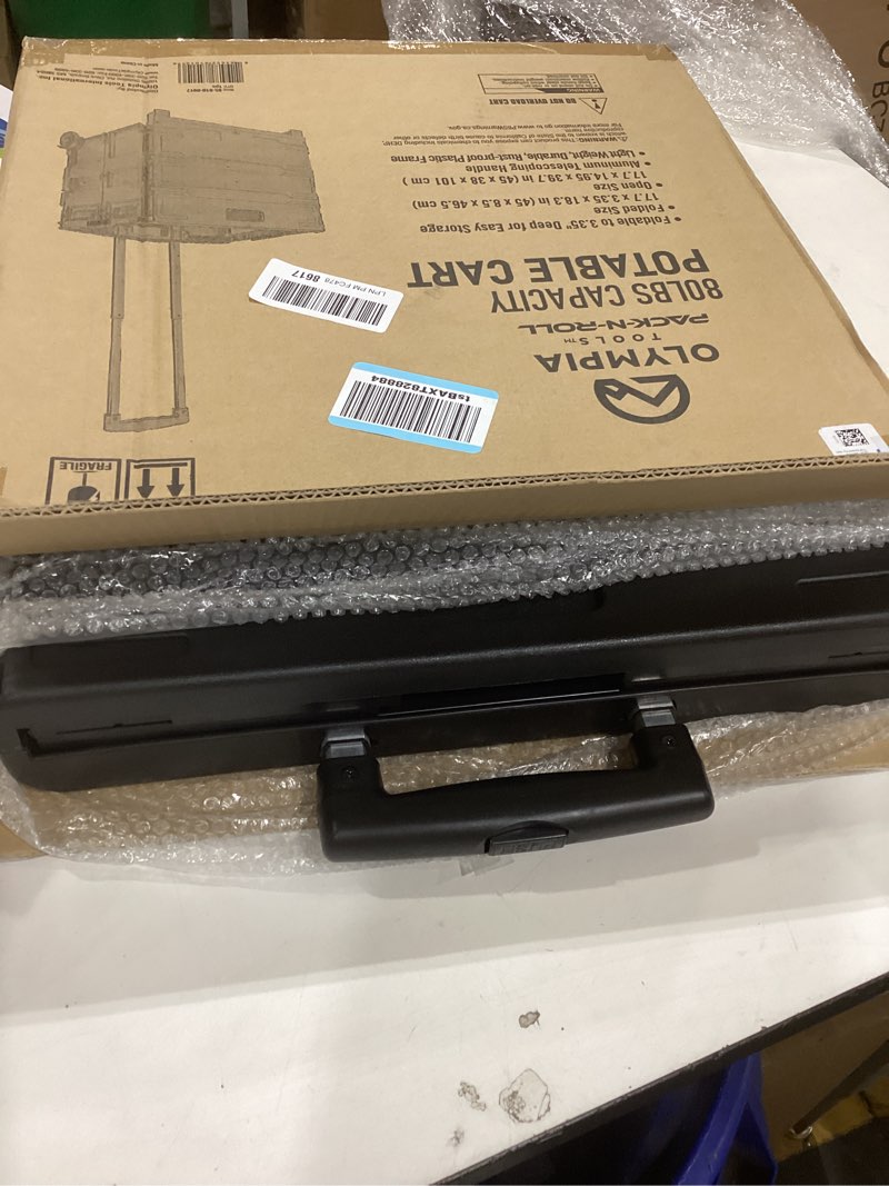 Condition photo showing Good Condition for olympia tools 85-010 grand pack-n-roll portable tools carrier with telescopic handle, 80 lb. load capacity, black