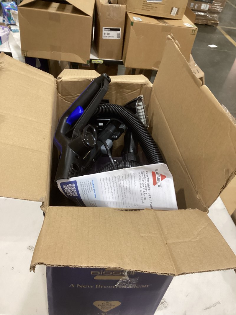 Condition photo showing As Is for bissell turboclean pet, upright carpet & upholstery cleaner, 3948
