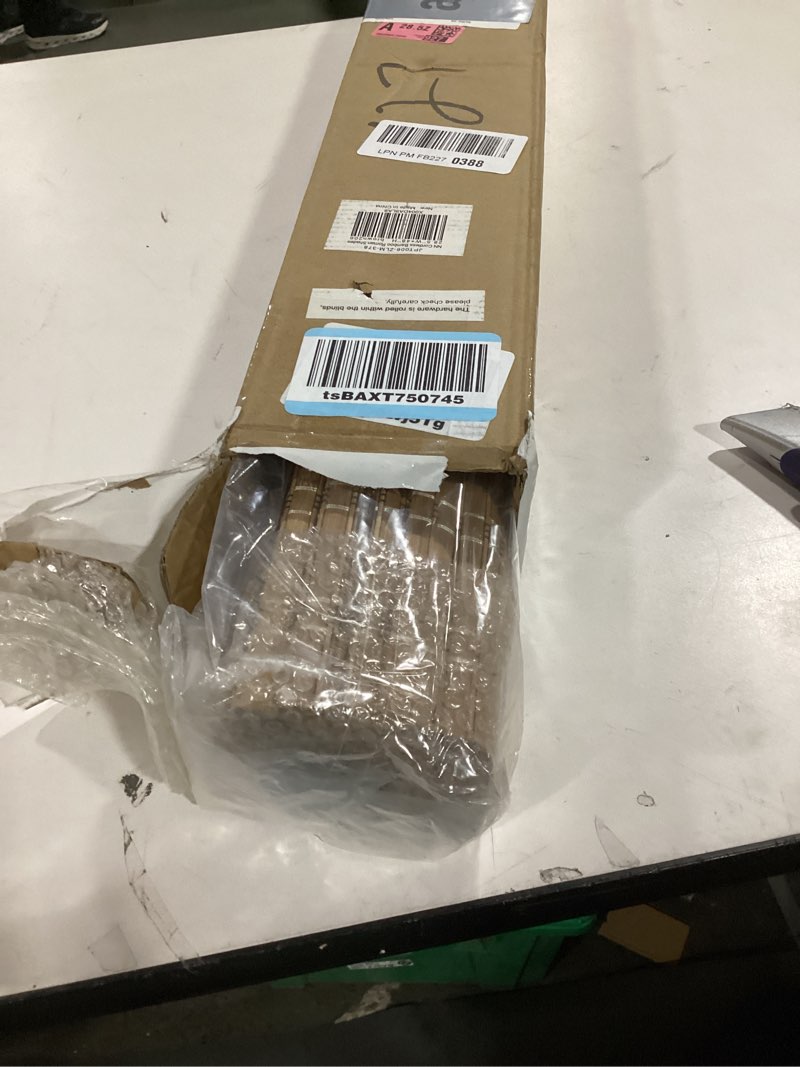 Condition photo showing Good Condition for LazBlinds No Tools No Drill Cordless Bamboo Roman Shades, Light Filtering Window Treatment, Roll Up Bamboo Blinds for Windows 28.5'' W x 48'' H, Brown Light Filtering-brown206 28.5" W x 48" H