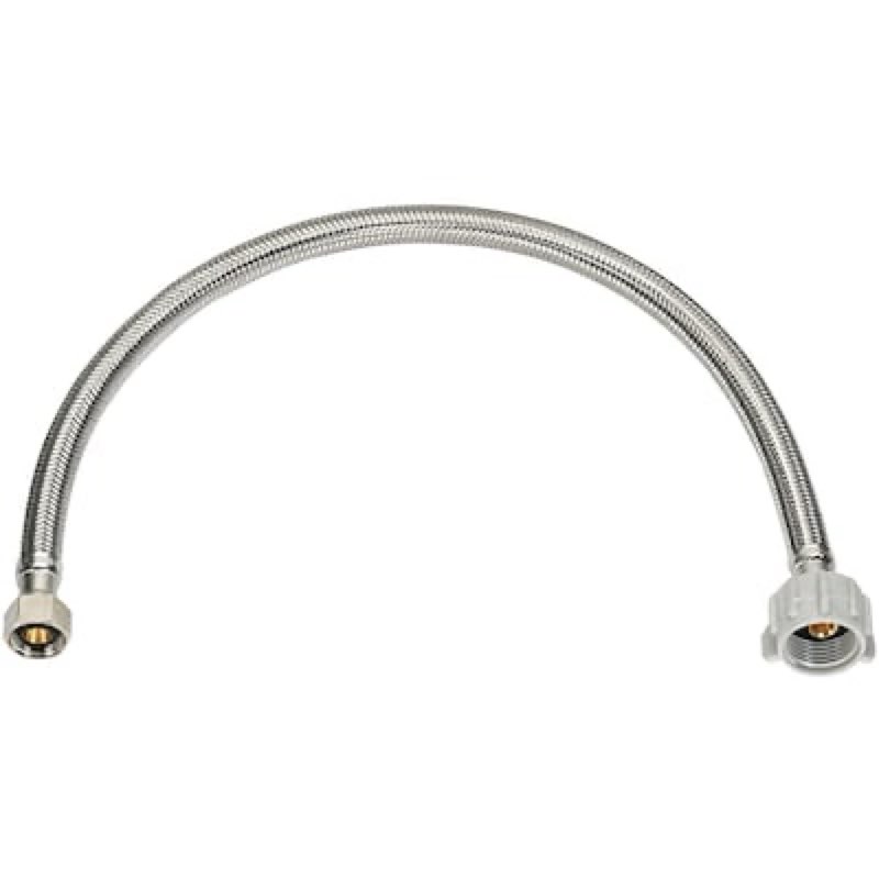 reliabilt 1/2-in compression x 7/8-in fip x 12-in braided stainless steel flexible toilet supply line