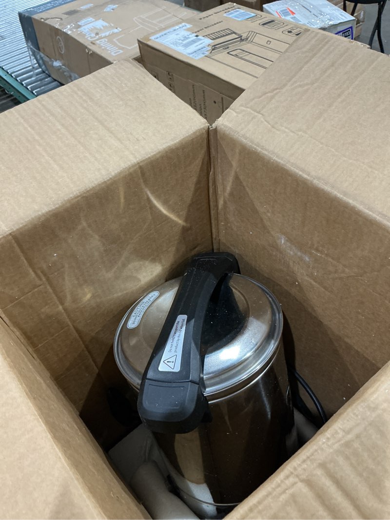 Condition photo showing As Is for garvee 14 l/100 cups coffee urn-3.8 gal double wall commerical coffee maker for buffet catering wedding gathering,large capacity hot coffee dispenser,stainless steel hot water urn-black
