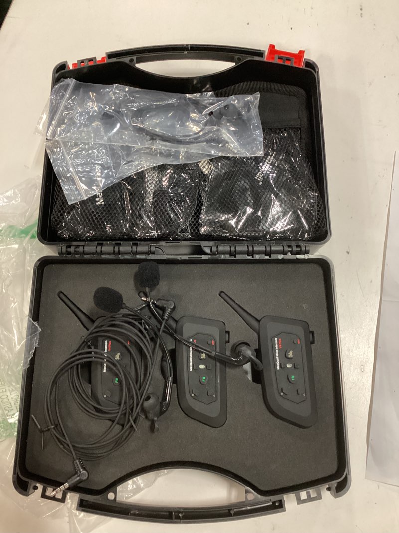 Condition photo showing Good Condition for similar referee communication system, referee headset intercom with earphone for soccer football volleyball official handball (3 pack) 3 pack for referee