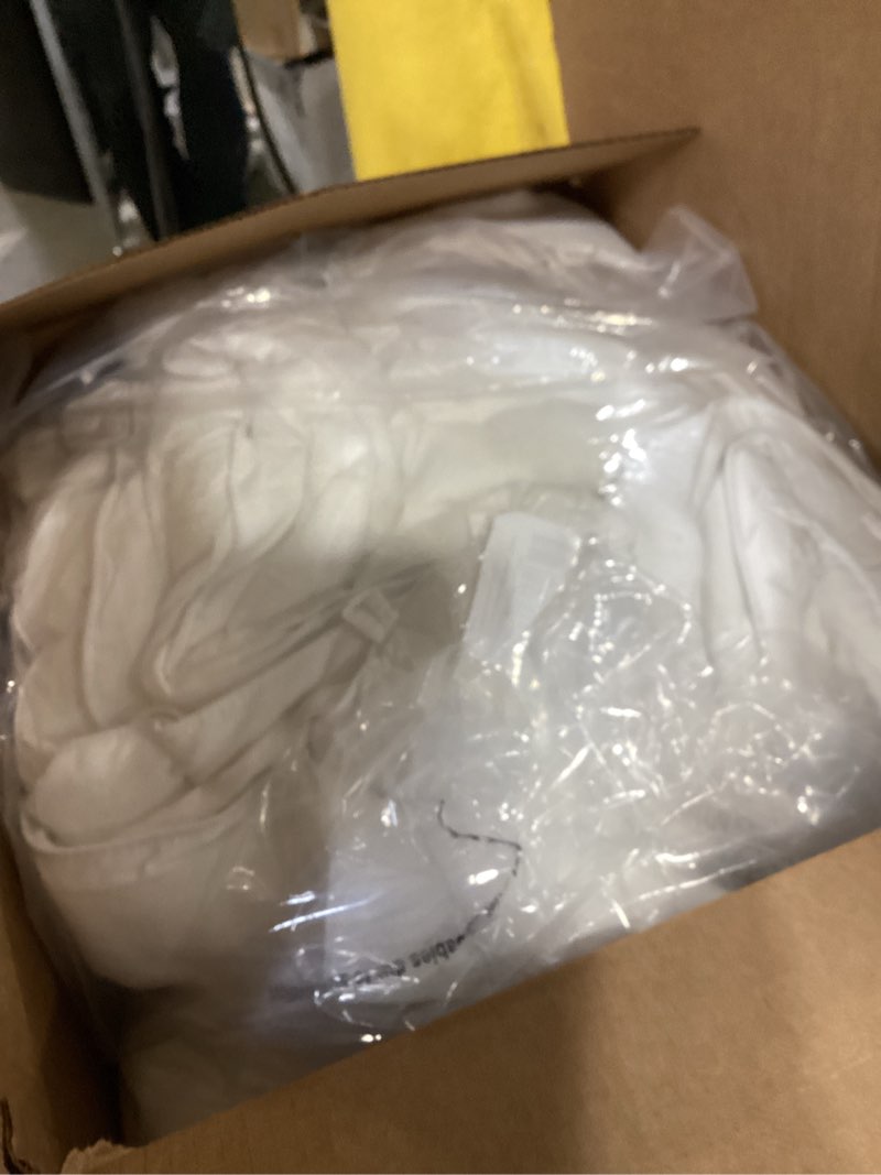 Condition photo showing Good Condition for simple&opulence 100% washed linen duvet cover set with embroidered,3 pieces soft farmhouse comforter set with button closure,1 duvet cover and 2 pillowshams(king,natural linen) king embroidery linen