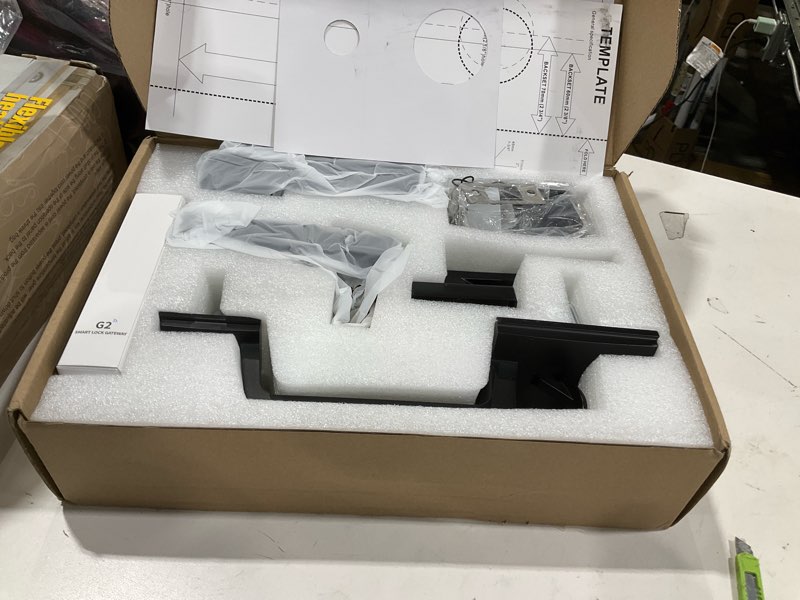 Condition photo showing Good Condition for wifi smart door lock keyless entry with gateway and handles fingerprint touchscreen keypad ic card key app type-c charging unlocking 6 in 1 electric biometric digital deadbolt for front doors deadbolt + handleset + gateway cambered type
