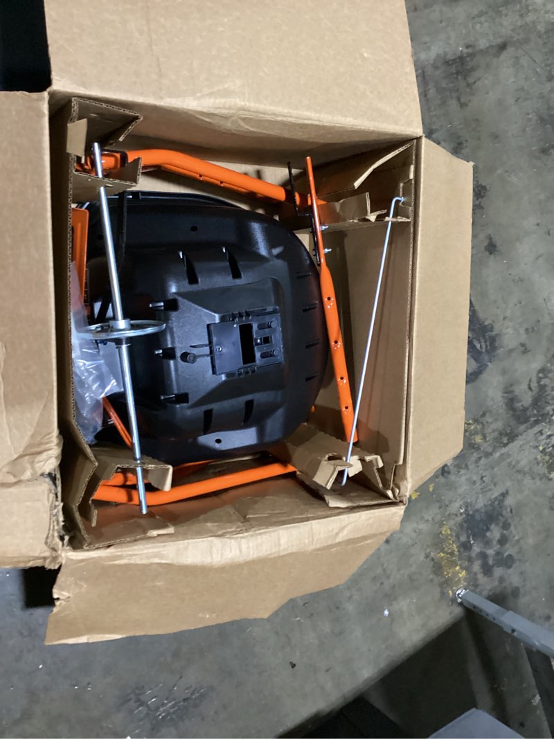 Condition photo showing New/Like New for agri-fab 45-0527 110 lb. tow- behind lawn & garden broadcast spreader for seed,fertilizer,salt,ice melt; easy to use flow control from seat of riding lawn mower 110 lb. direct rod control tow-behind spreader