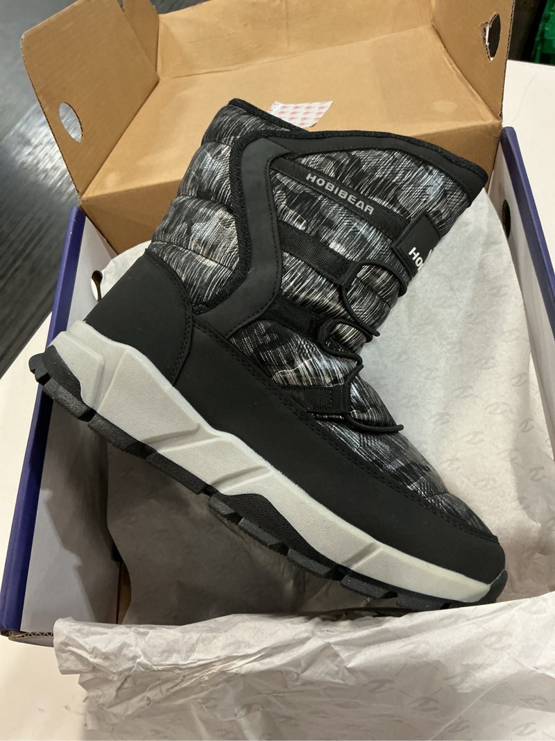Condition photo showing New/Like New for GUBARUN Boys Snow Boots Winter Waterproof Slip Resistant Cold Weather Shoes (Toddler/Little Kid/Big Kid) 6.5 Big Kid Black