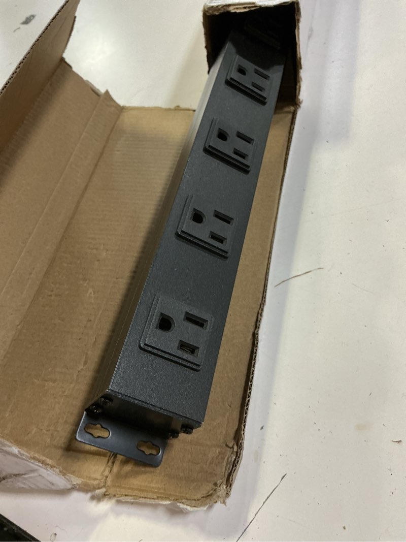 Condition photo showing Good Condition for 16 outlet surge protector metal power strip, 1800j mountable power outlet, heavy duty workshop metal power strip for commercial, industrial, school and home,15a 125v 1875w (6ft) black 16 outlet