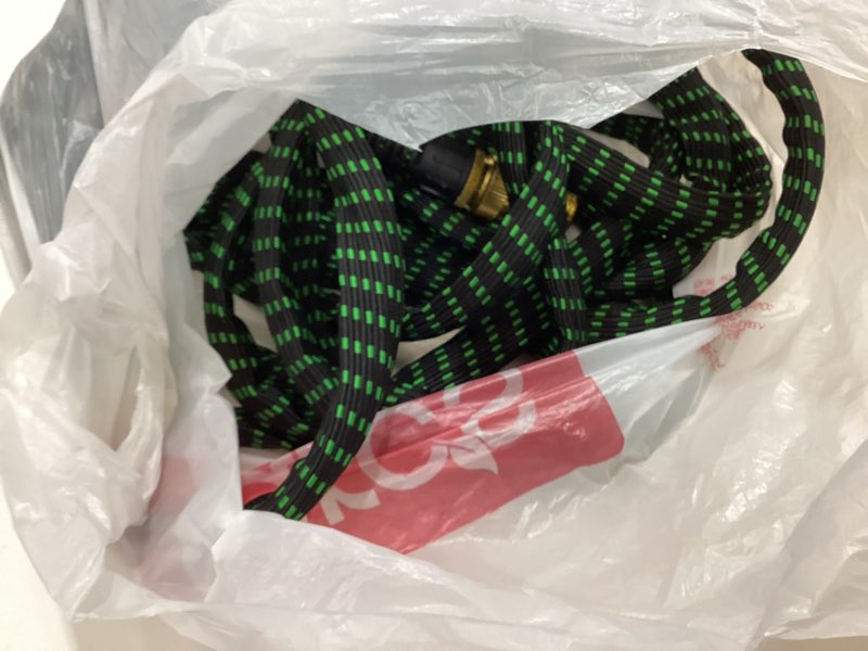 Condition photo showing As Is for flex-able hose flex-able xtreme hose 50ft - kink free, expandable, heavy duty, green garden hose