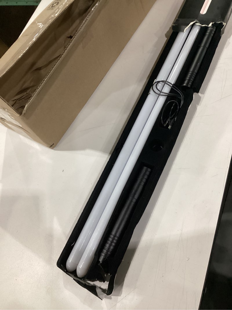 Condition photo showing Good Condition for juxaxia lightsaber, led light saber with 15 rgb colors, lightsabers for 3 modes, light sabers with connectors, lightsabers for dueling, lightsaber toy for adults, kids, 2 pack(black) adult premium edition- 2.0(metal, 38in)