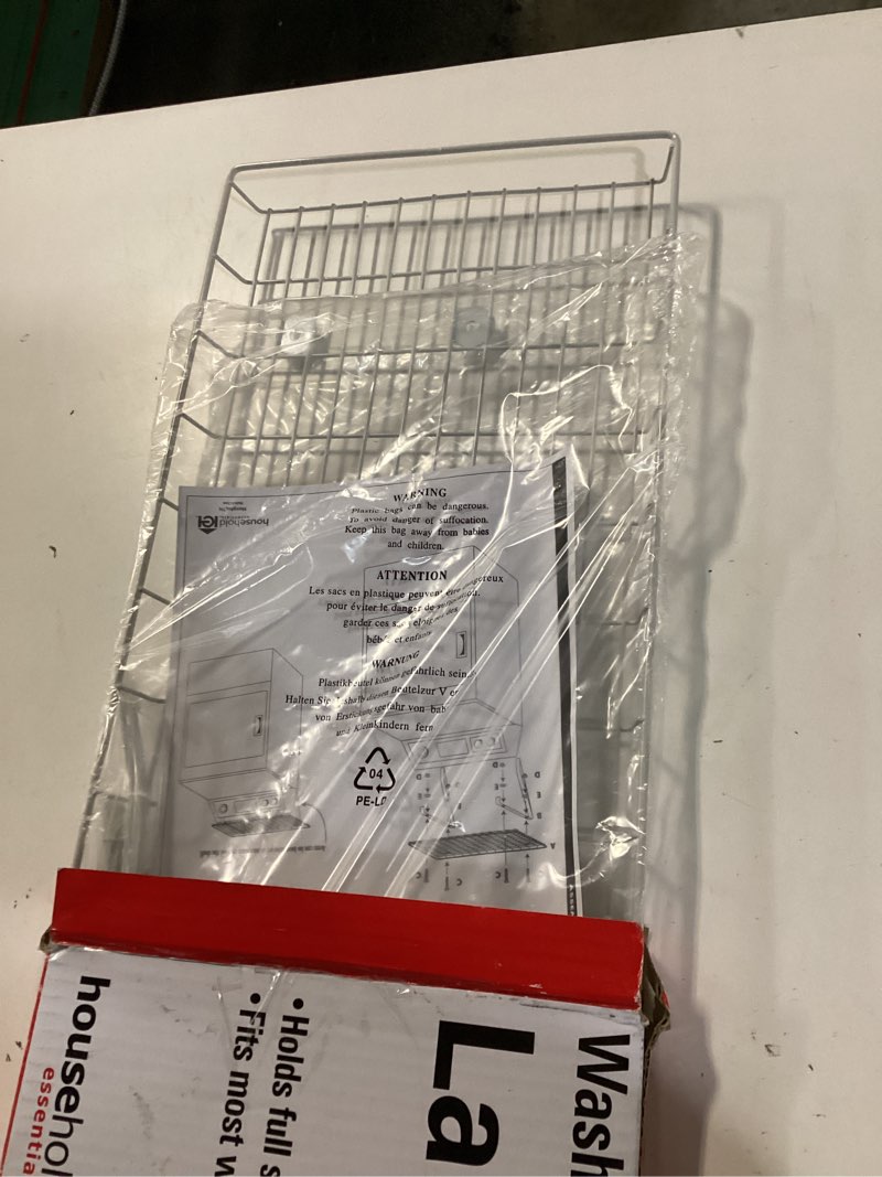 Condition photo showing Good Condition for household essentials 05100 rear display over-the-washer storage shelf | organize and store laundry room supplies | white