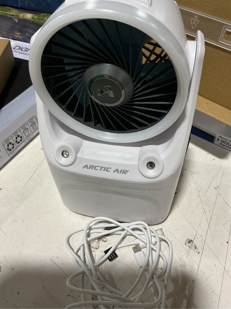 Condition photo showing As Is for arctic air ice jet x3 150 sq ft 3 speed portable air conditioner and cooler