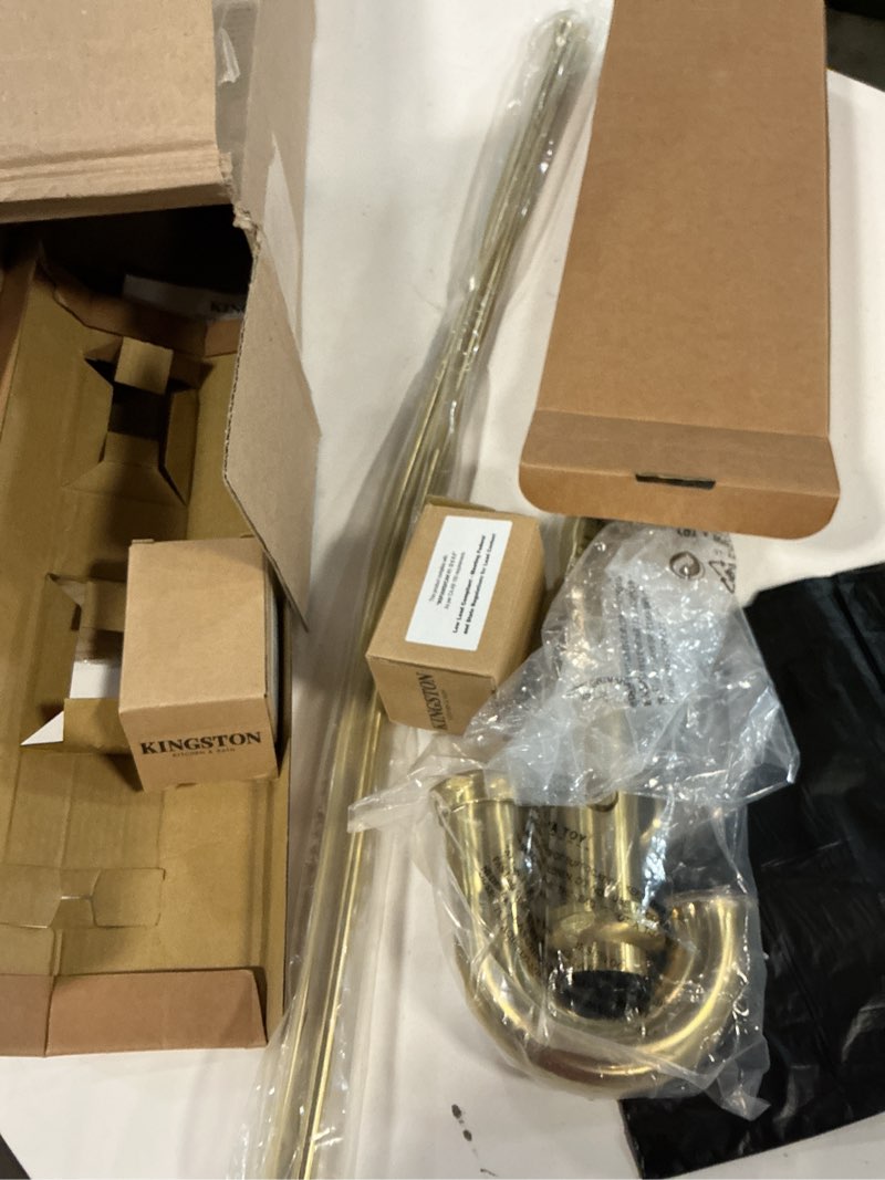 Condition photo showing Good Condition for kingston brass kpk107p trimscape plumbing supply kit combo, brushed brass