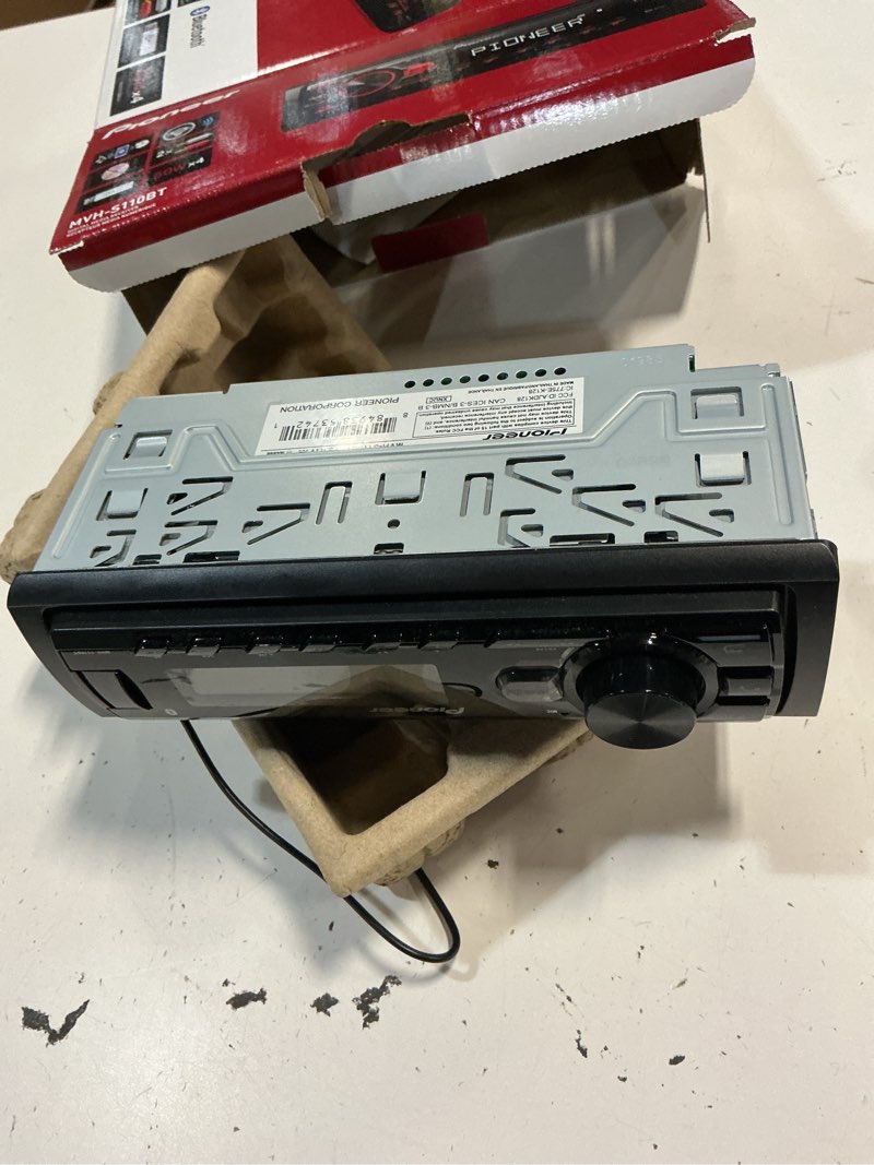 Condition photo showing Good Condition for pioneer mvh-s110bt 1-din digital media receiver car stereo – bluetooth, usb input, 50w x 4 output, am/fm radio, iphone & android compatible, front & sw (mono) rca output