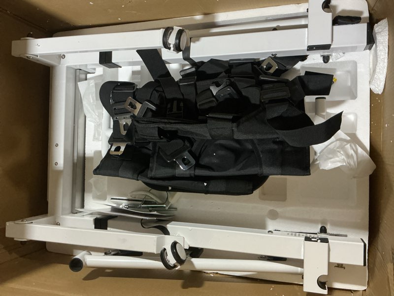 Condition photo showing Good Condition for electric patient lift transfer chair, patient lift for home, electric transfer lift, portable folding patient lifts for car, adjustable height bathroom transfer chairs for seniors, adults, disabled white