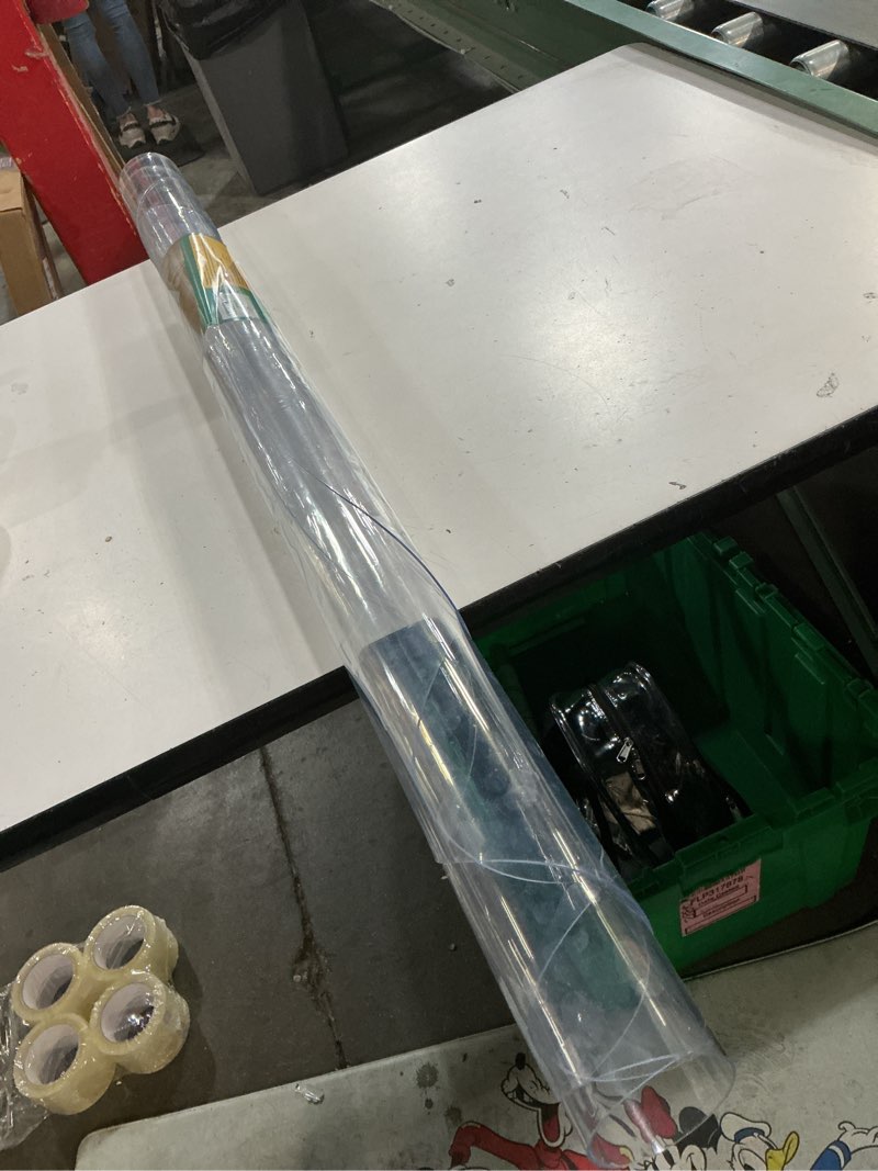Condition photo showing Good Condition for 47 inch round clear table cover protector, clear round protector for dining room table, 1.5mm thick waterproof round plastic vinyl table pad clear 1.5mm 47" (round)