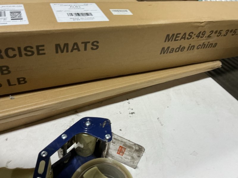 Condition photo showing Good Condition for Extra Large Yoga Mat 6'x4'(1/3" & 1/4" Thick), Non-Slip, Ultra Durable, Wide Workout Mat, Wide Exercise Mats for Home Workouts, Yoga, Pilates, Stretching (Barefoot Exercise) Black 6'x 4'x 6mm