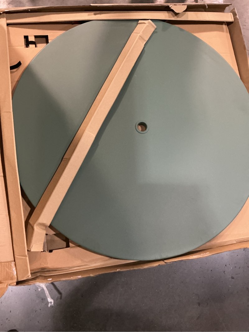 Condition photo showing Good Condition for style selections darcy round outdoor dining table 42-in w x 42-in l with umbrella hole