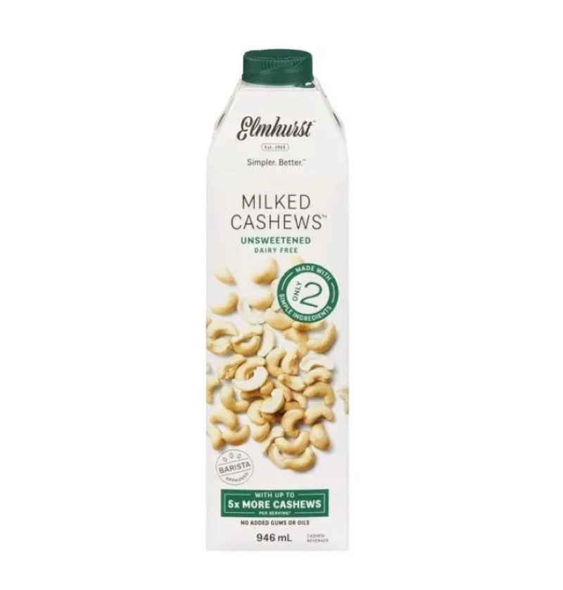 (Best by: 27/Jun/2025) Elmhurst 1925 UNSWEETENED MILKED CASHEWS (Elmhurst 1925 UNSWEETENED MILKED CASHEWS) 6 Per Case