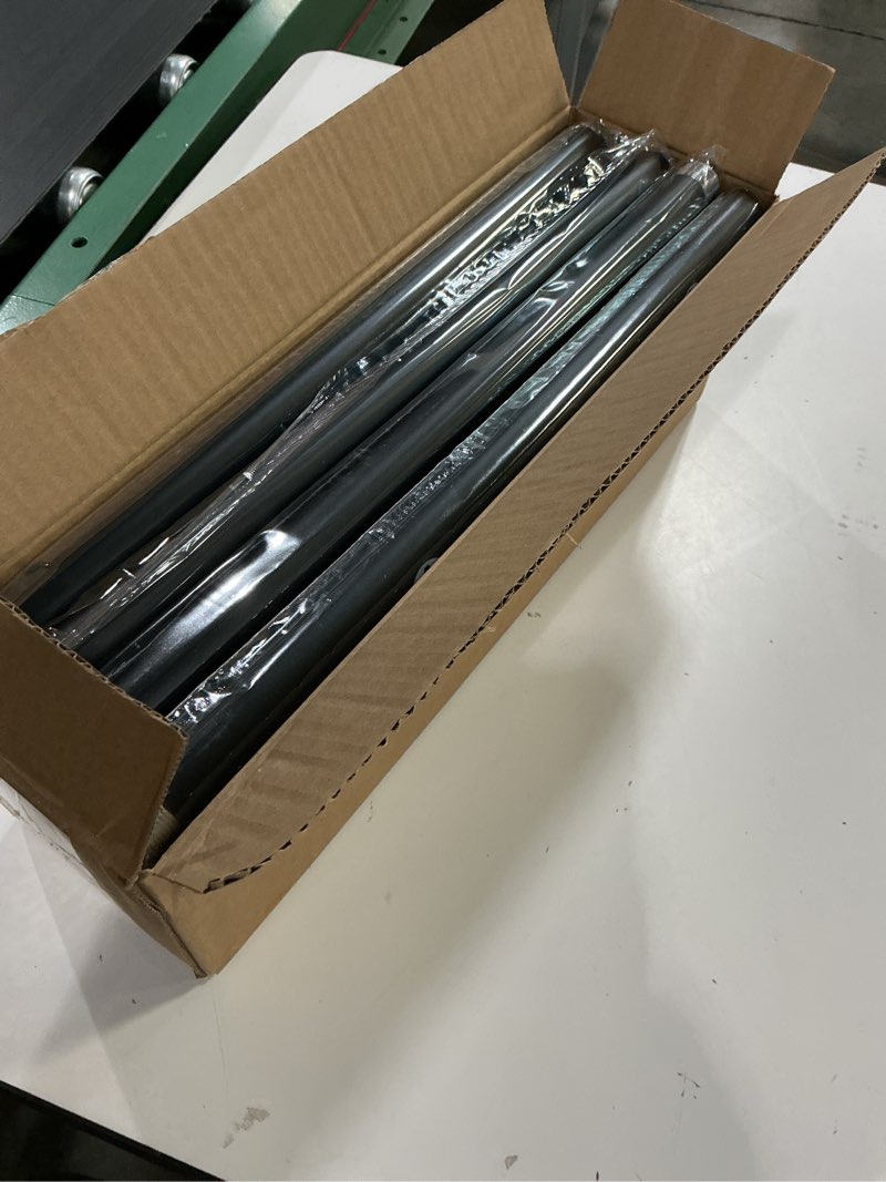 Condition photo showing New/Like New for 2pack curtain rods for windows 48 to 84 inch, 1inch decorative blackout wrap around curtain rod set,matte black splicing heavy duty metal curtain rod with brackets 37"-98"-2pack black