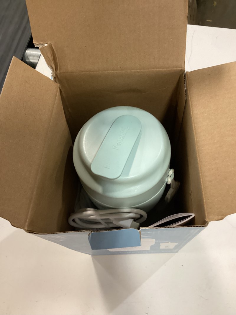Condition photo showing New/Like New for papablic pro portable bottle warmer for travel – 3x faster heating, 5 temp settings, baby milk & formula warmer on the go, long battery life, mint green