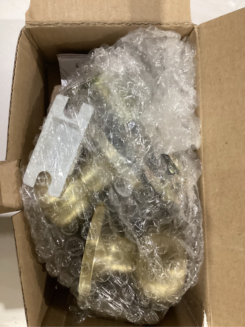 Condition photo showing As Is for Goldenwarm Gold Door Knob, Closet Door Knobs, Brushed Gold Passage Door knobs Without Lock Hallway & Closet 1 Pack 1 Passage Gold