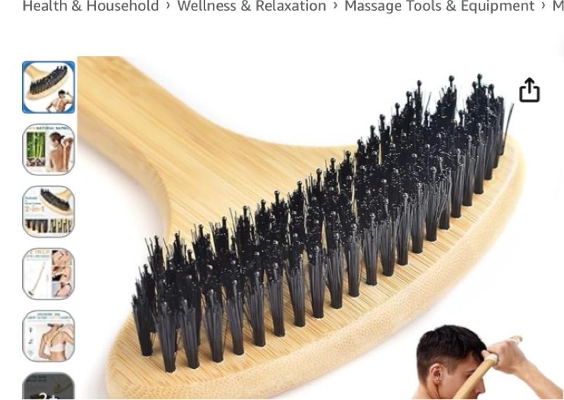 Bamboo Back Scratcher, Oversized Body Scratcher with 22” Curved Long Handle and 2 in 1 Wide Scratching/Massaging Head, for Itch Relief, Body Brush backscratchers for Adults Men Women