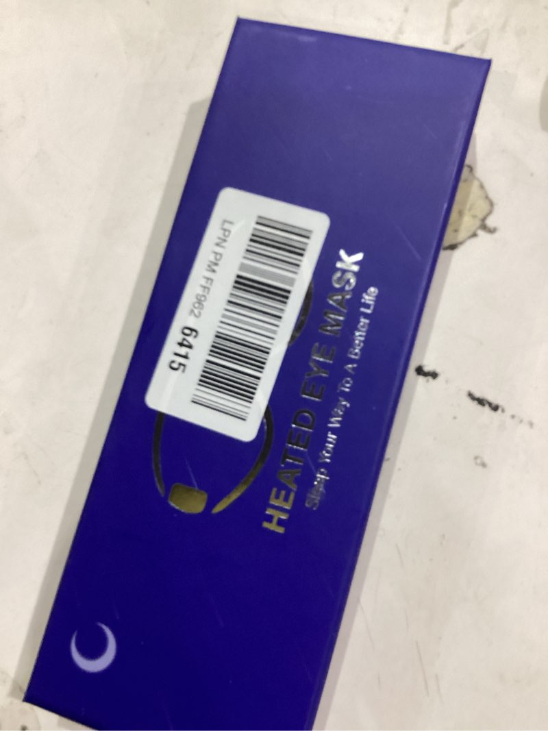 Condition photo showing Good Condition for Heated Eye Mask, Dry Eye Mask Heat Eye Compress with Flaxseed, Warm Eye Compress Heating Pad with Temperature Timer Control for Sleep, Blepharitis, Dark Circles, MGD, Puffy Eyes Blue