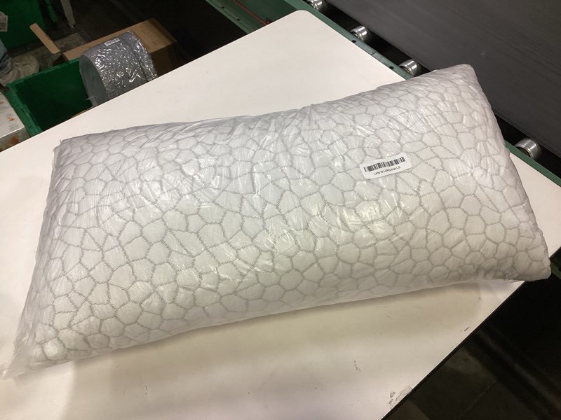 Condition photo showing New/Like New for Side Sleeper Pillow for Neck and Shoulder Pain Relief, Cervical Neck Support Pillow for Side Sleepers, Cooling Shredded Memory Foam Pillows for Hot Back Sleepers, Adjustable Curved Queen Bed Pillows Queen (1 Count) Crescent White(cooling)