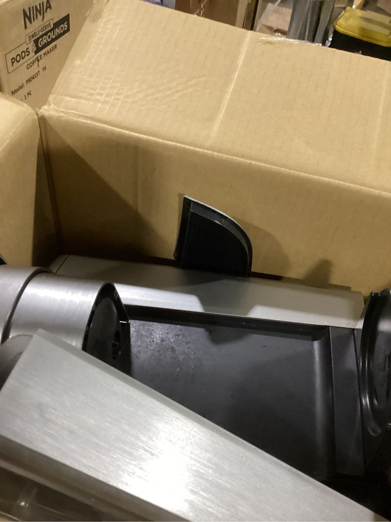 Condition photo showing As Is for keurig k-elite single serve k-cup pod coffee maker, with strength and temperature control, iced coffee capability, 8 to 12oz brew size, programmable, brushed slate