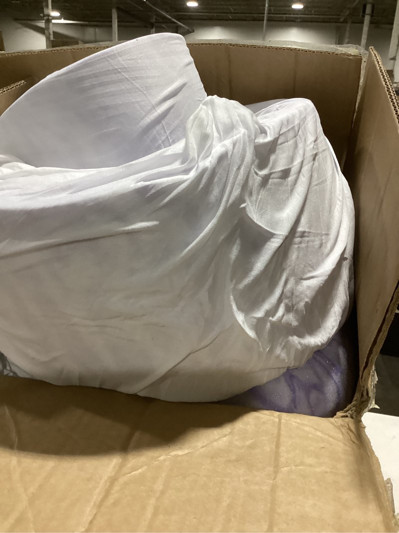 Condition photo showing As Is for dual layer 4 inch memory foam mattress topper queen - 2 inch gel memory foam and 2 inch pillow top mattress pad, 7-zone egg crate queen size mattress topper (white) white queen