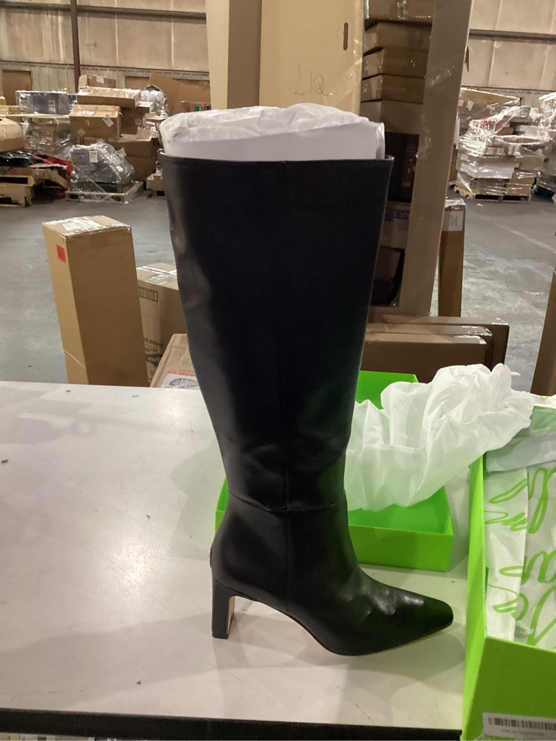 Condition photo showing New/Like New for Sam Edelman Women's Sylvia Boots 8 Black Leather Wide Calf