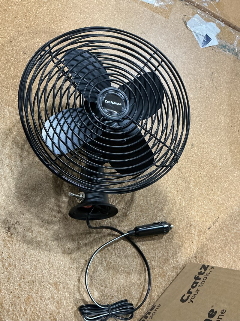 Condition photo showing Good Condition for 12v fan rv|truck cooling heavy duty 8" metal car fan bus|boat|forklift|car|camper|lawn|mower|tractor 2-speed black