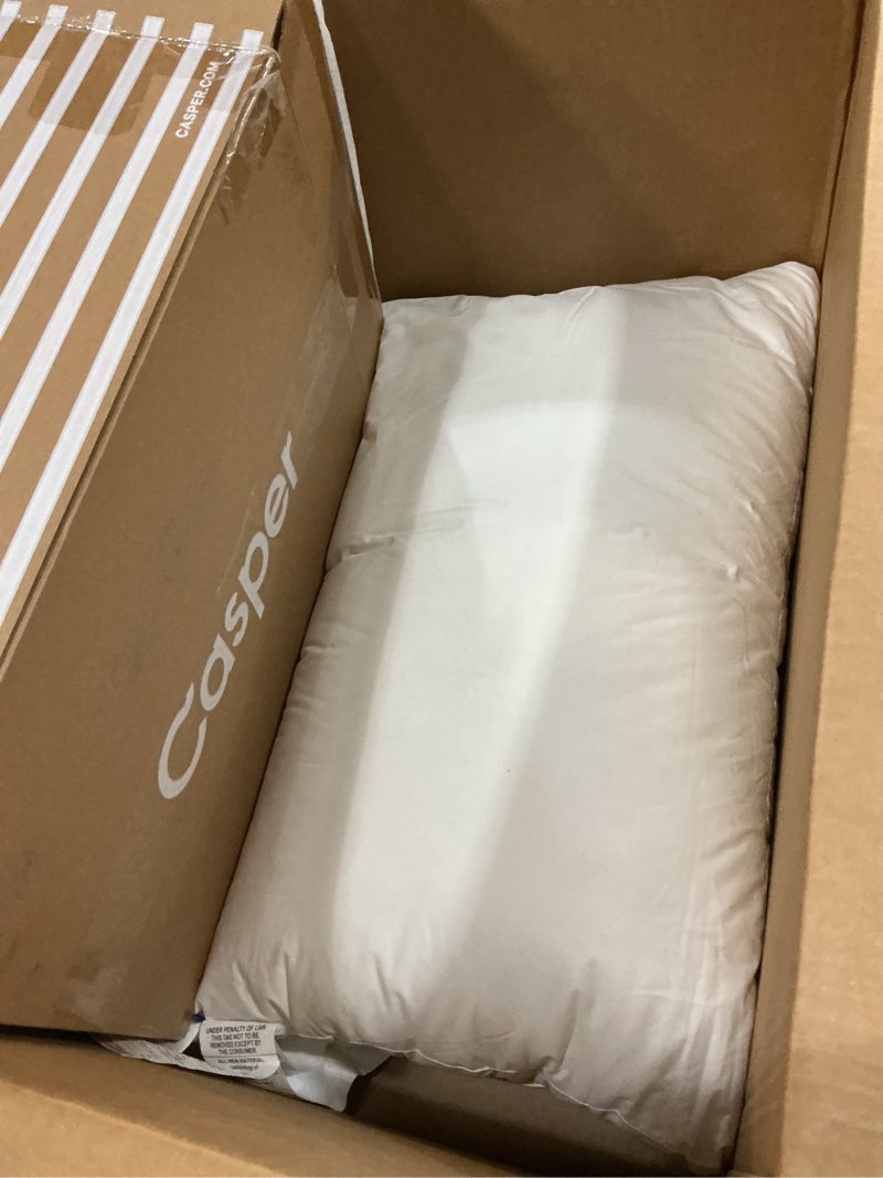 Condition photo showing Good Condition for casper sleep essential pillow 2-pack, standard size – medium soft feel, down-alternative fill, supports side, back & stomach sleepers standard essential pillow two pack