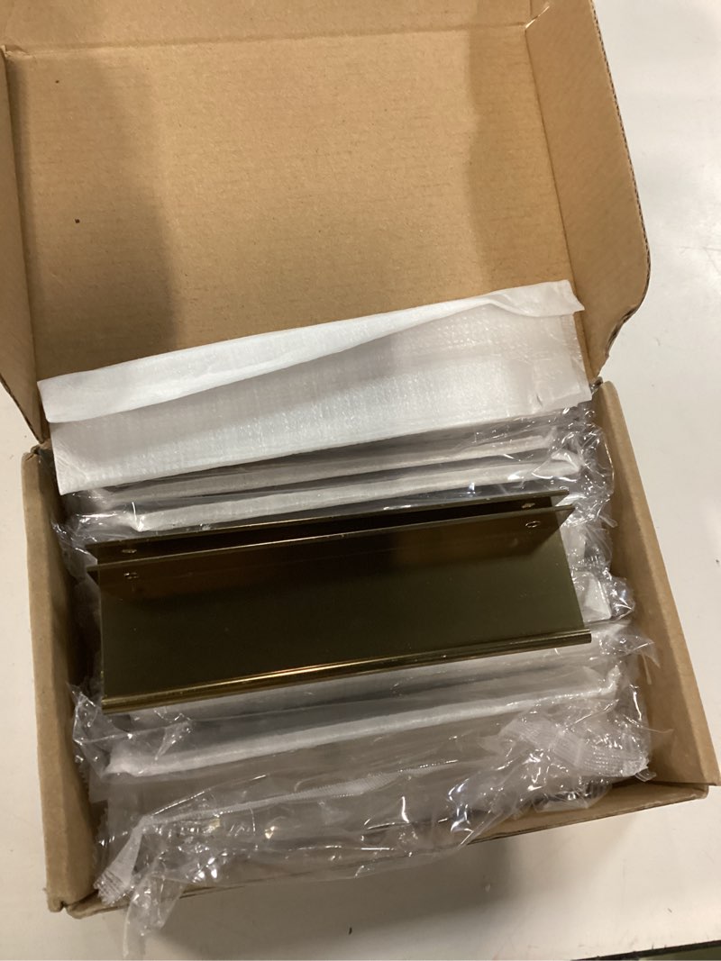 Condition photo showing As Is for peaha 10 pack kitchen cabinet handles 5 inch champagne bronze pulls for dresser drawers door edge finger pull hardware hole centers:5-1/16in(128mm) champagne bronze 10