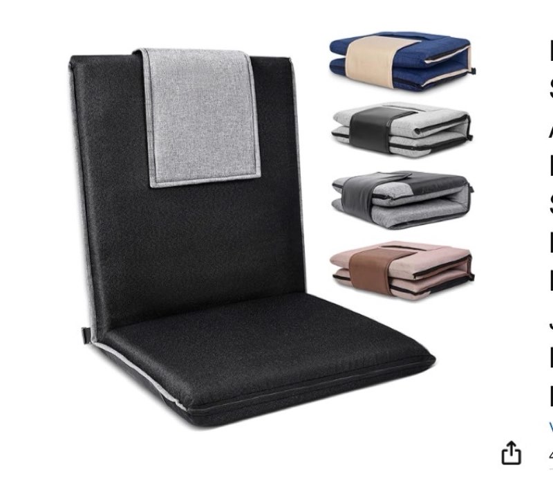 Floor Chair with Back Support 14-Position Adjustable Floor Chair Portable Ground Seating for Adults 