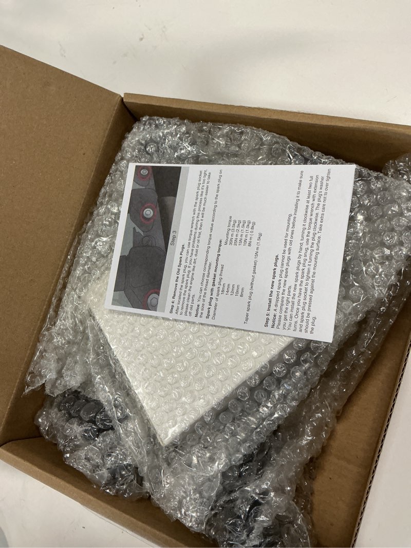 Condition photo showing New/Like New for BDFHYK 4 Ignition Coil Pack UF673 and 4 Iridium Spark Plug 93618 Compatible with Fiat 2012-2017 500 1.4L l4,Compatible with Dodge 2013-2016 Dart 1.4L l4 Coil for C1828 68081914AA 4PCS-Ignition Coil UF673+Spark Plug 93618