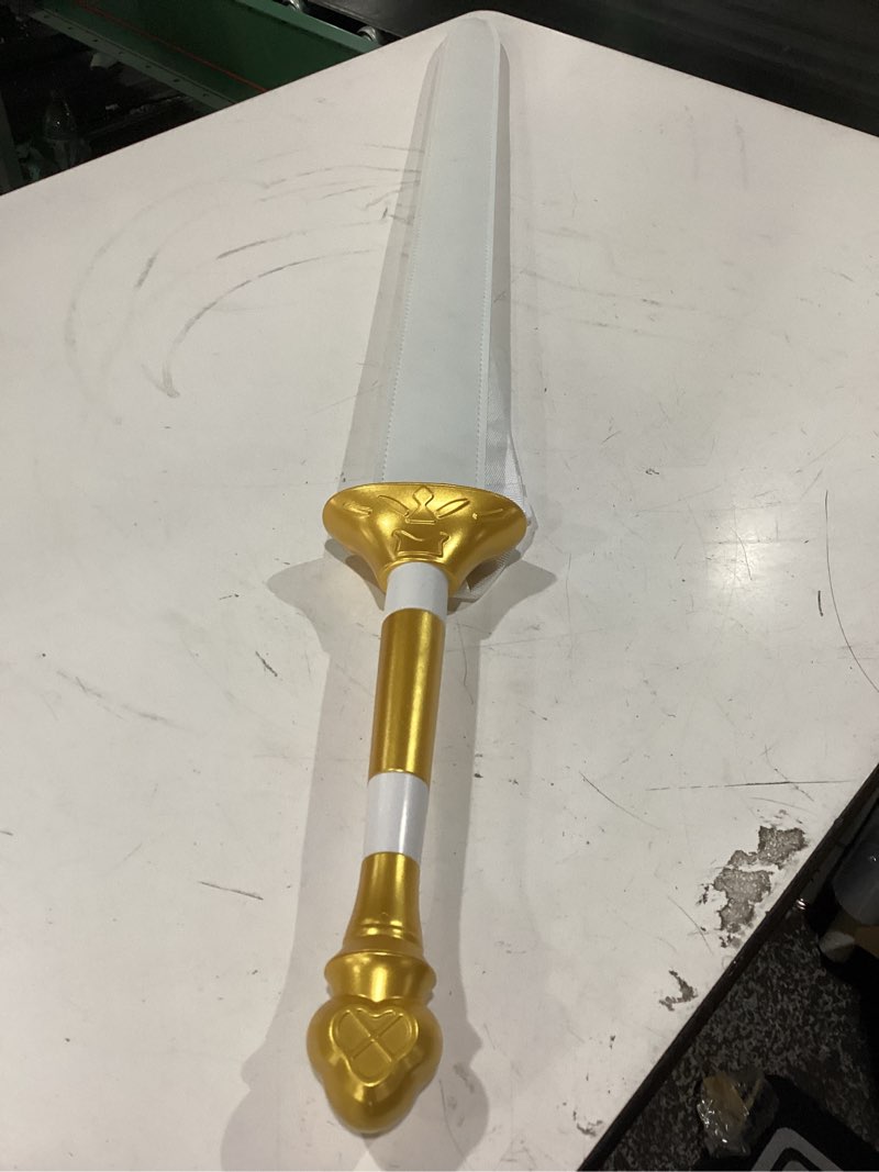 Condition photo showing New/Like New for 41" anime cosplay sword with sheath, non-3d printed & back-carry, collectible prop for costume&display