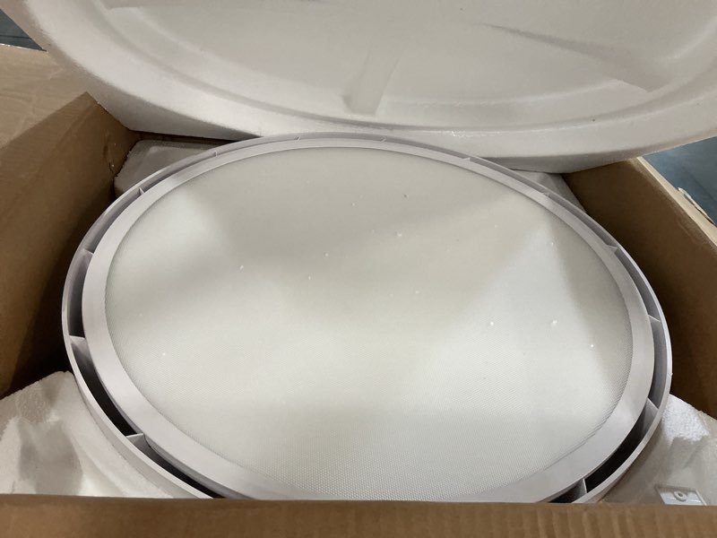 Condition photo showing Good Condition for ceiling fans with lights and remote, flush mount modern bladeless ceiling fan with light, 6 speeds, stepless dimming and cct 3000k-6000k led lights for bedroom, study room (white, 20.1?) white 20.1?