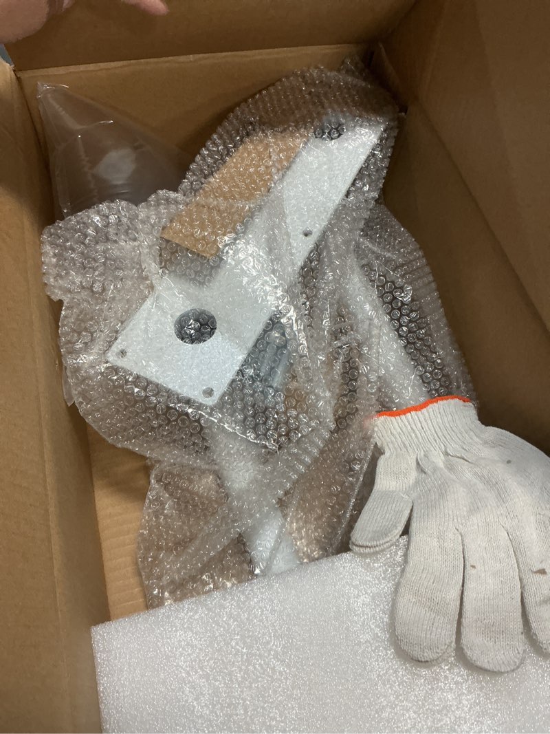 Condition photo showing Good Condition for Jamb Mount Handrails for Outdoor Steps-1-2 Step Waterproof Stairs Railing-Powder Coated Side Mount Hand Rails for Indoor Stairs-Non-Slip Staircase Grab Rail for Deck/Porch/Mobile Home/Short Stairway Left Side-White