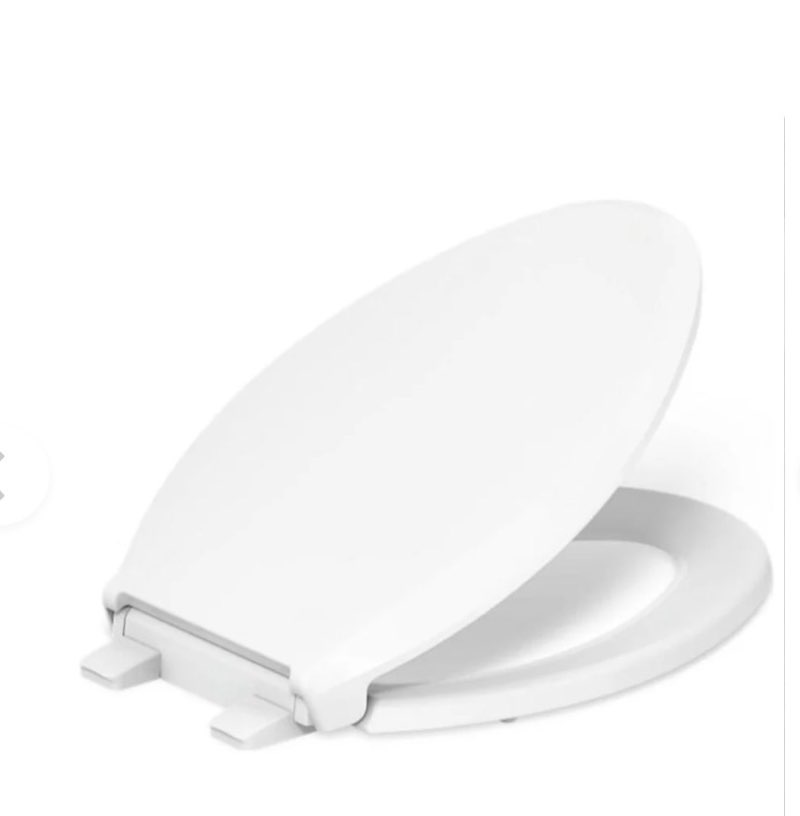 kohler cachet elongated closed-front toilet seat with soft close and quick release