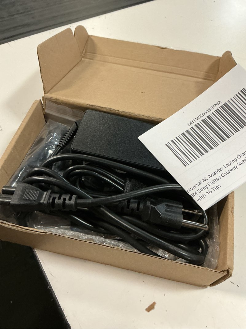Condition photo showing Good Condition for szgudulo 90w universal ac adapter laptop charger compatible with dell hp acer asus lenovo ibm sony fujitsu gateway notebook ultrabook chromebook power supply cord with 16 tips black