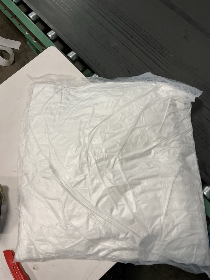 Condition photo showing New/Like New for Oubonun 24 x 24 Throw Pillow Inserts, Firm and Fluffy Decorative Square Pillows for Couch Bed Sofa with Soft Cotton Cover White Cushion with Down Alternative Pack of 2 24x24 Inch (Pack of 2)