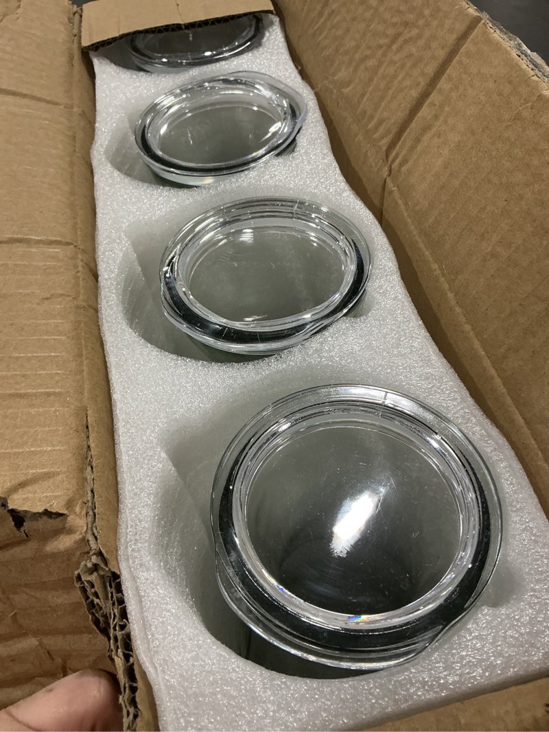 NETANY Set of 4 Glass Carafe with Lid, 1 Liter Beverage Serveware Carafe, Clear Glass Pitcher for Mi