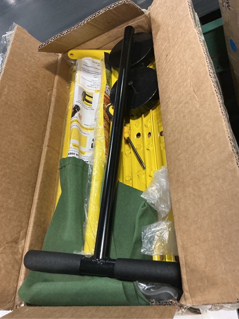 Condition photo showing Good Condition for 2026 updated 20 inch manual rolling lawn aerator - 2.4" steel spikes heavy duty core aerator with 55" t-handle for compacted soil, yard & lawn care yellowish-black