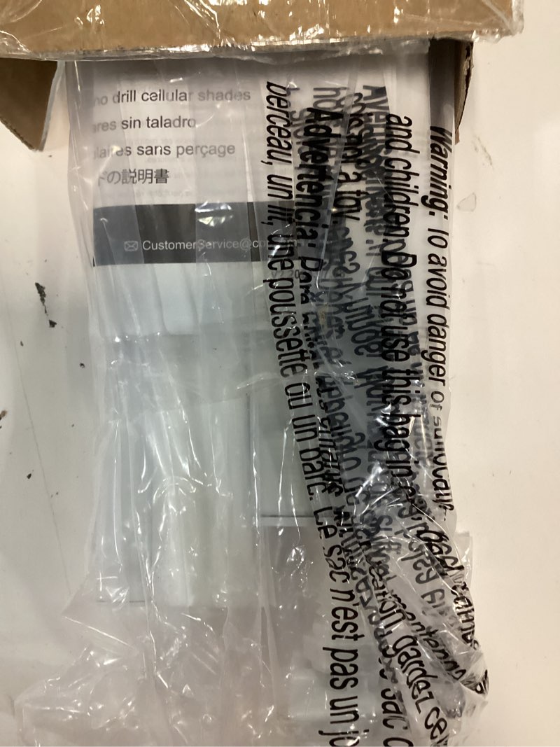 Condition photo showing Good Condition for lazblinds no tools no drill cordless cellular shades, light filtering honeycomb shades for home, thermal insulation blinds for windows, 23" w x 36" h, white light filtering-white 23" w x 36" h