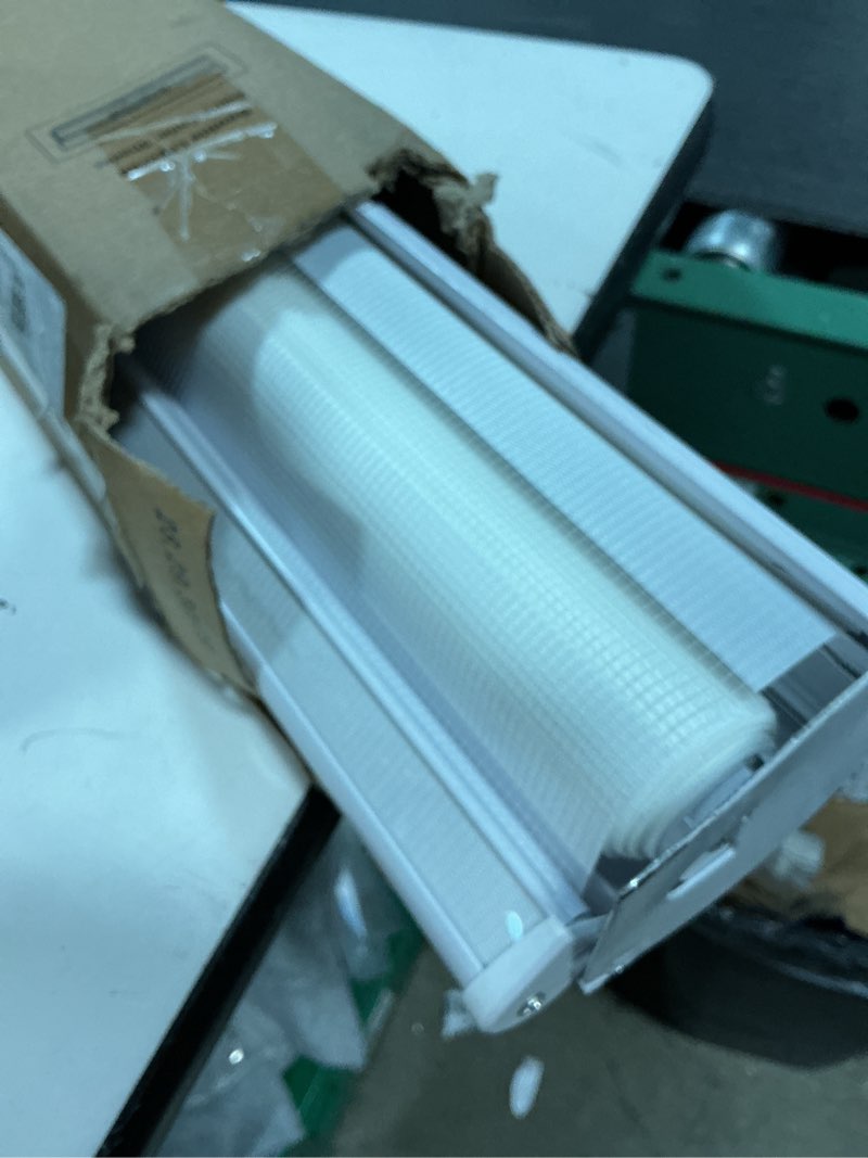 Condition photo showing Good Condition for zebra roller shades, dual layer roll up blind for living room, semi sheer shades window privacy light control for day and night, (maximum height 72inch, white color, width 30 inch) 30"w x 72"h white