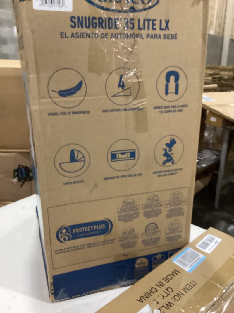 Condition photo showing As Is for Graco SnugRide Lite LX Infant Car Seat, Lightweight Rear-Facing Seat for Babies 4–30 lb, 4-Position Adjustable Base, LATCH Installation & ProtectPlus Engineered, Studio